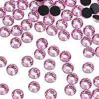 Vista 42 de 1440 piezas de diamantes de imitación termoadhesivos SS20 color púrpura2 con parte posterior plana, gemas de cristal de vidrio para ropa, camisas