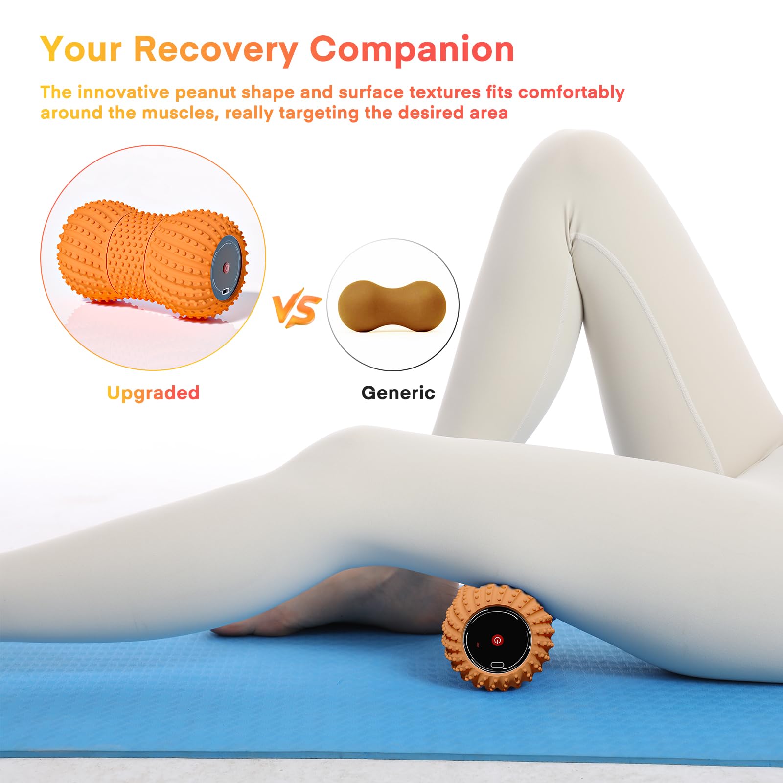 vibrating toothbrush sex LOOKEE® FlexiTwist™ A10 Vibrating Massage Roller | Massager Peanut Ball main image 1