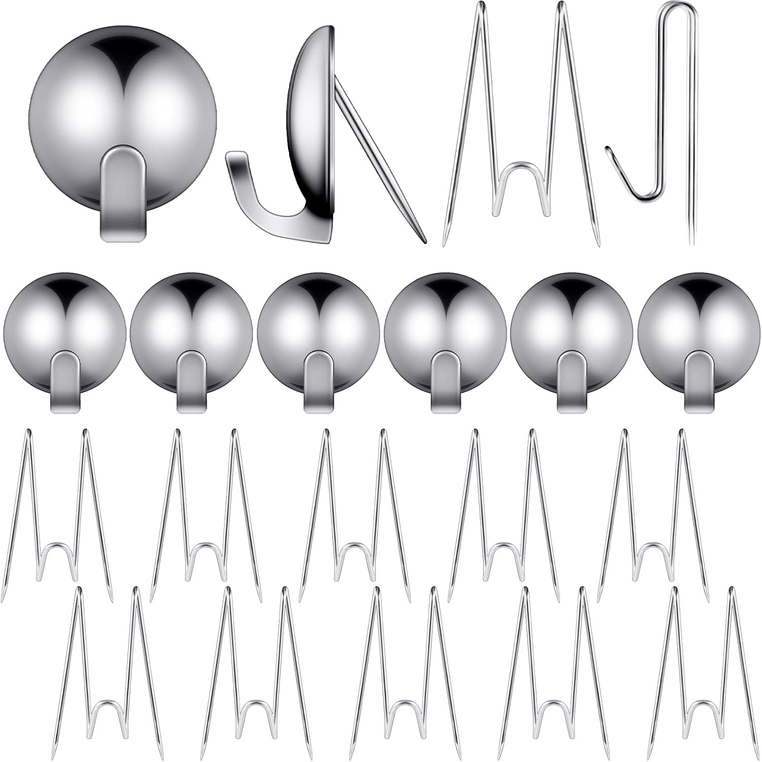 LEIFIDE 20 Pieces Metal Cubicle Hooks Fabric Panel Wall