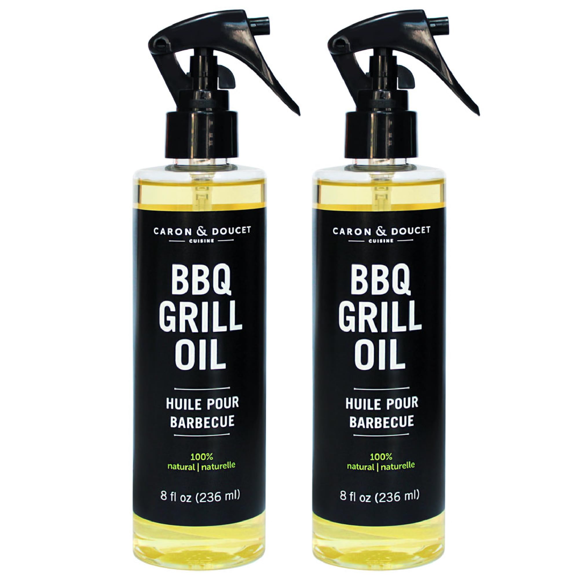 Caron & Doucet - Aceite limpiador para parrillas de barbacoa, 100% a base de plantas y vegano, ideal para limpiar parrillas y rejillas de barbacoa, uso con raspadores de madera, cepillos, accesorios