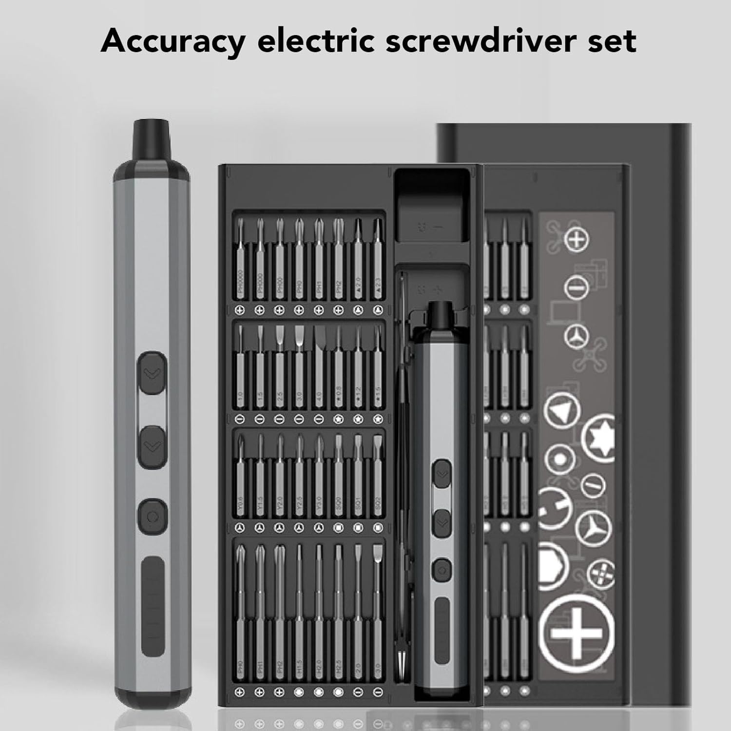 WALFRONT Mini Electric Bit Set Screwdriver 68 in 1 Cordless Screwdriver Rechargeable Magnetic Drill Repair Tool Kit