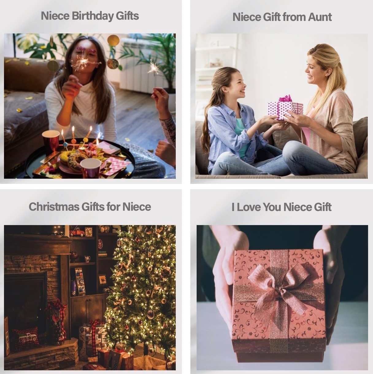 To My Niece Gifts from Aunt, Niece Compact Mirror Champagne, Bracelet Cuff for Birthday Christmas Graduation - Image 8