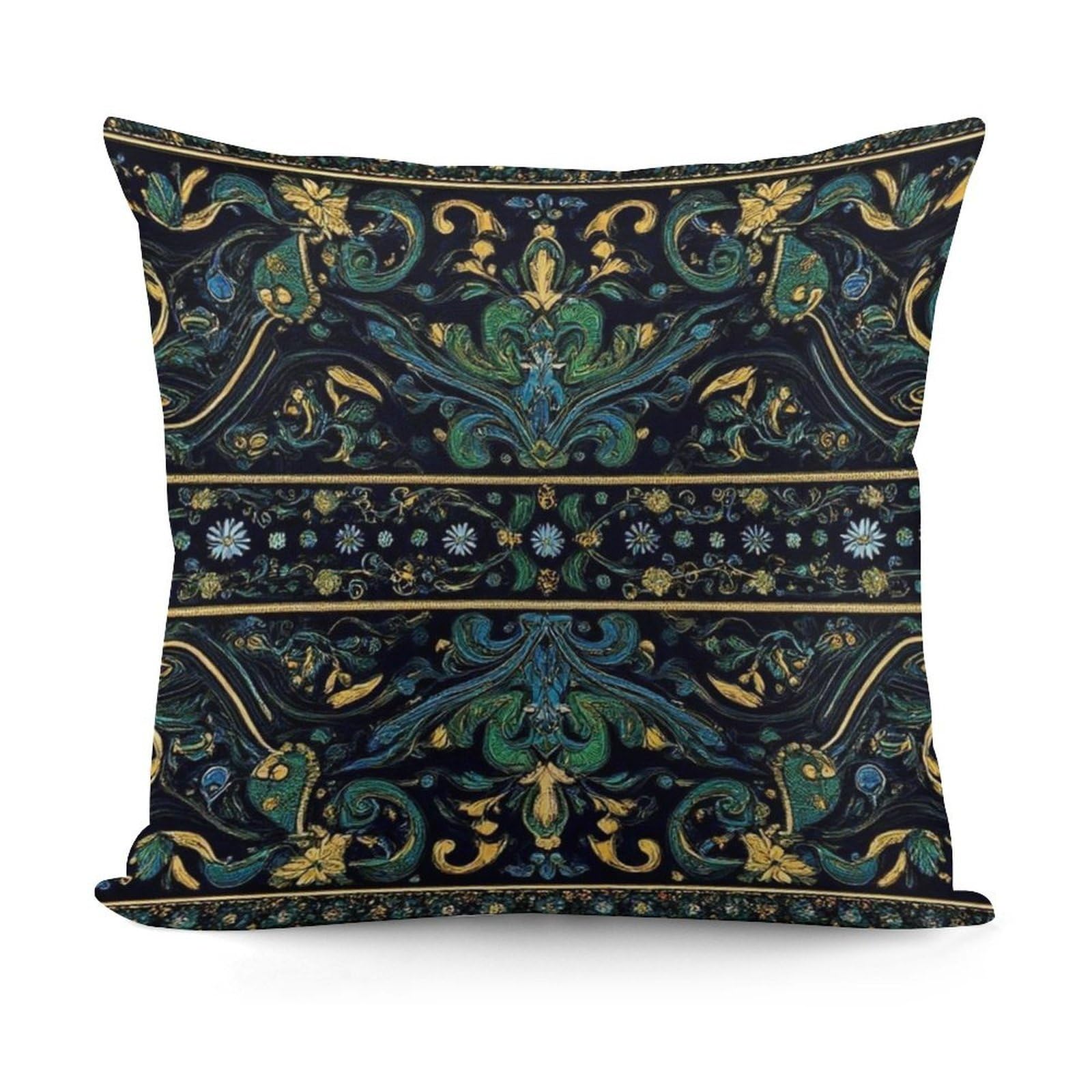 Smazdfxx Picture(373) Pattern Decorative Throw Pillow Covers For Sofa Bedroom Living Room Pillow Shell Boho Vintage Paisley Bandana Print