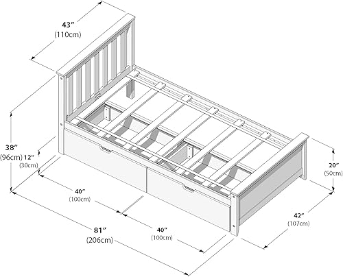 Miniatura 41 de Max & Lily Cama individual clásica, cabecera de listones con nido, nudo y nuez Nuez pacana,Nuez,Blossom,Azul,Arcilla,Natural,Verde