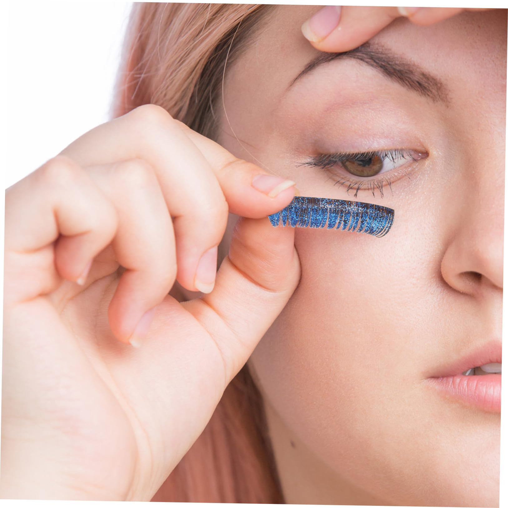 Baluue 18paia Lunghe Estensioni Di Ciglia Glitterate Colorate Da Ciglia Per Cosplay e Feste Sicure e Confortevoli Per Trucco e Spettacoli