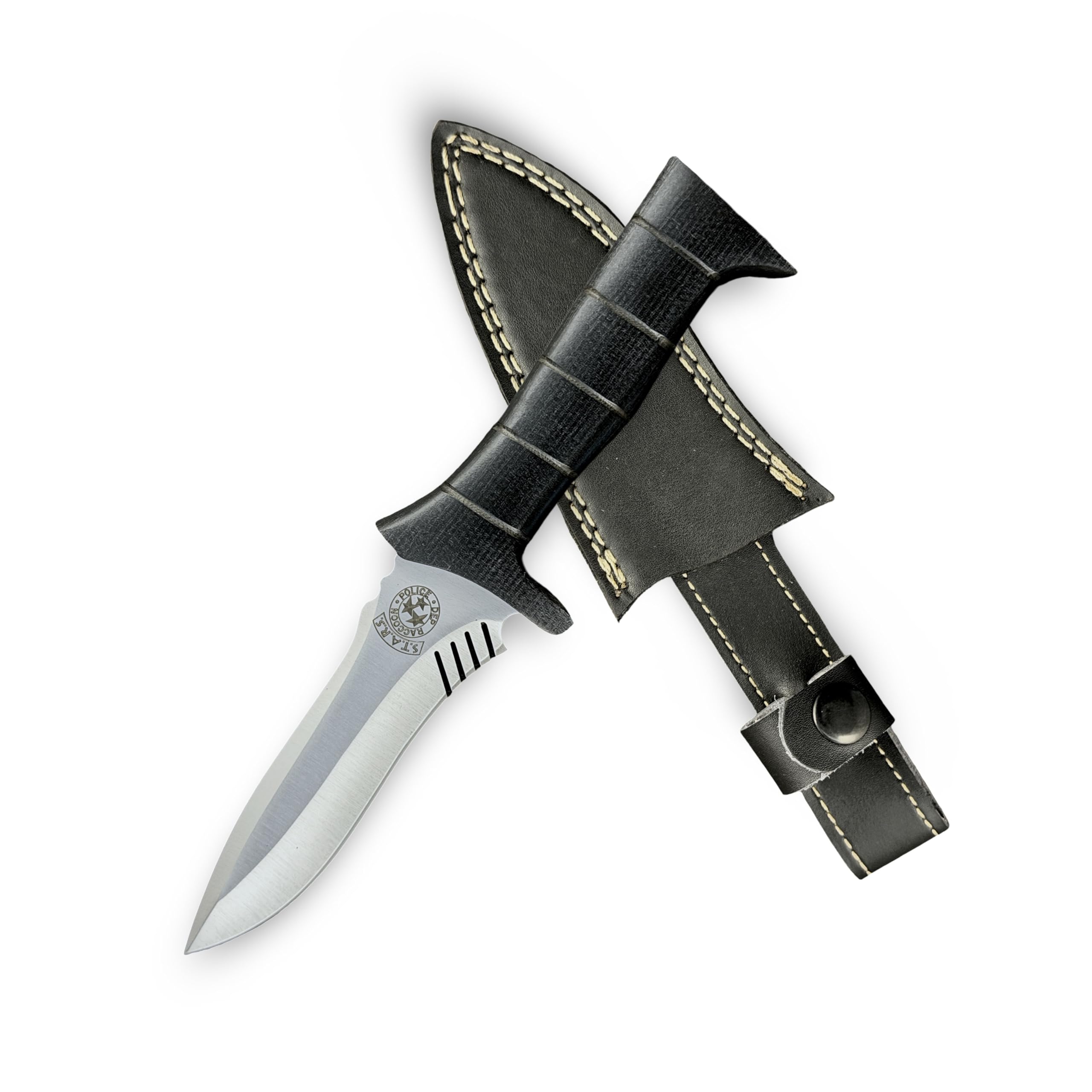 Jayger Handmade RE4 Leon Kennedy Knife Replica, Collectible, Leather Cover, Original Hand forged (Leon 2)