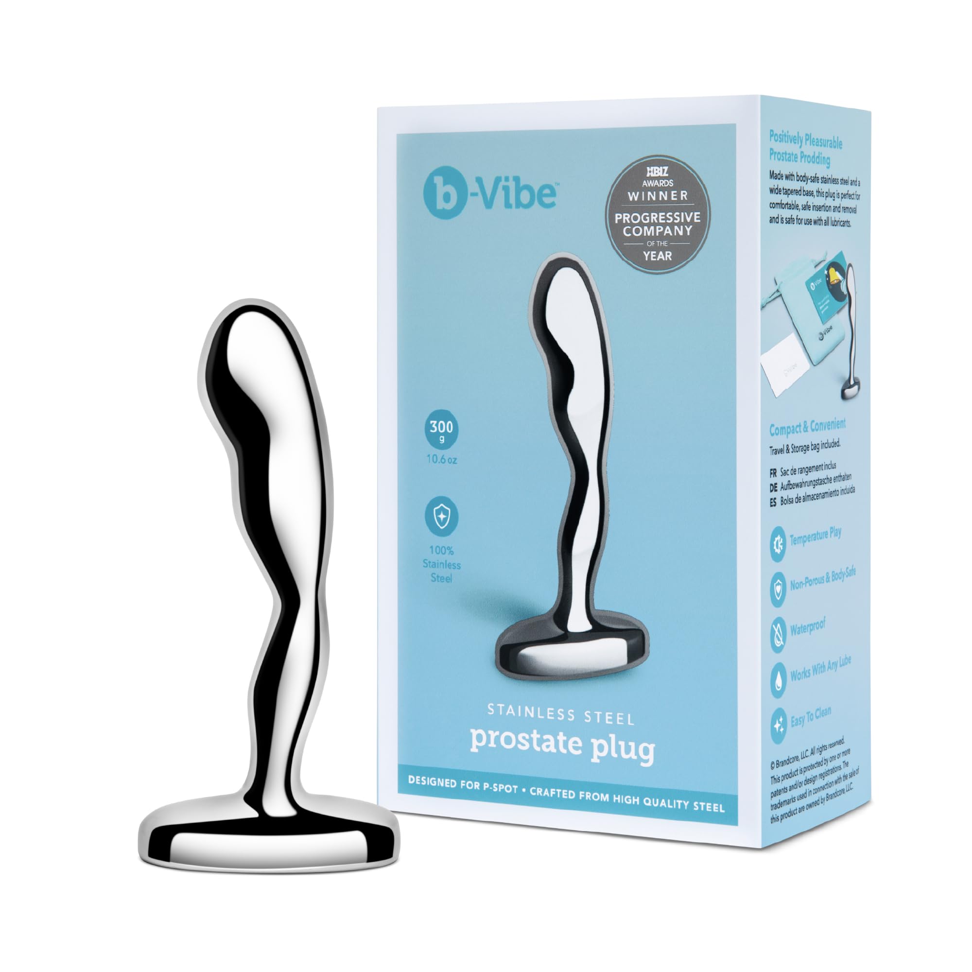 B-Vibe Stainless Steel Prostate Plug Silver 12,9 cm