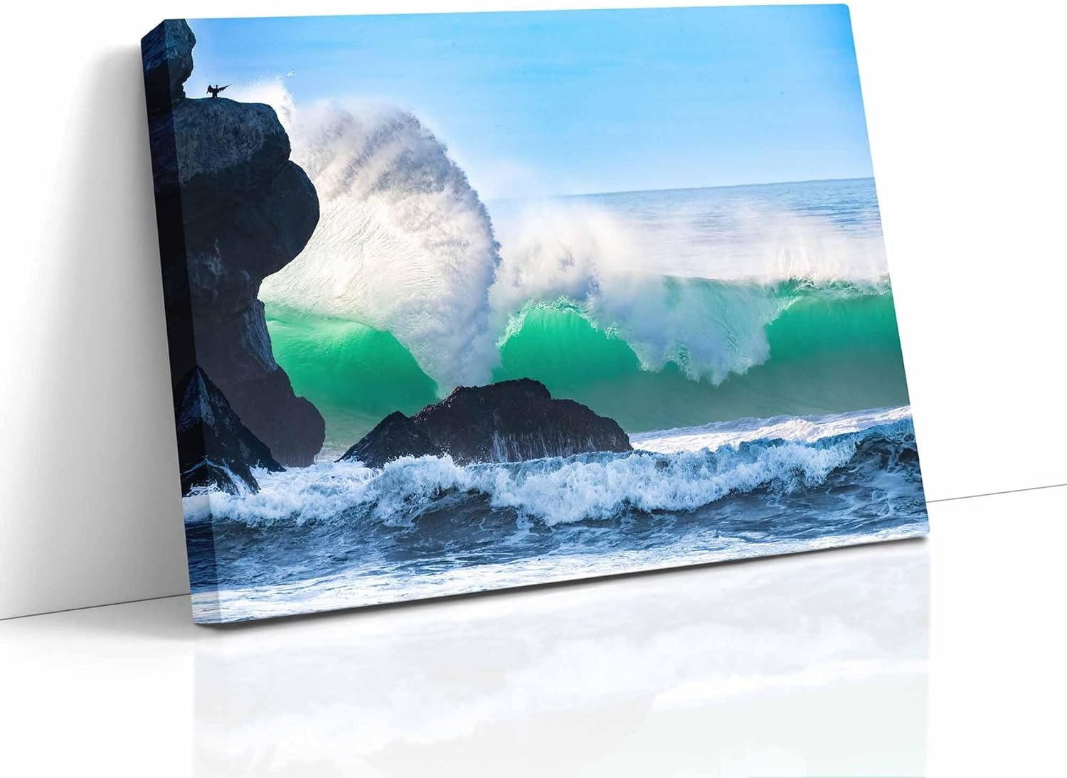 SEE LIFE INSPIRATION PHOTOGRAPHY Crashing Wave Morro Bay California Coastline Ocean Picture Nature Photo, Beach Picture Relaxation Artwork, Dorm Room, Office & House Decor (Metal Print, 30x40 inches)