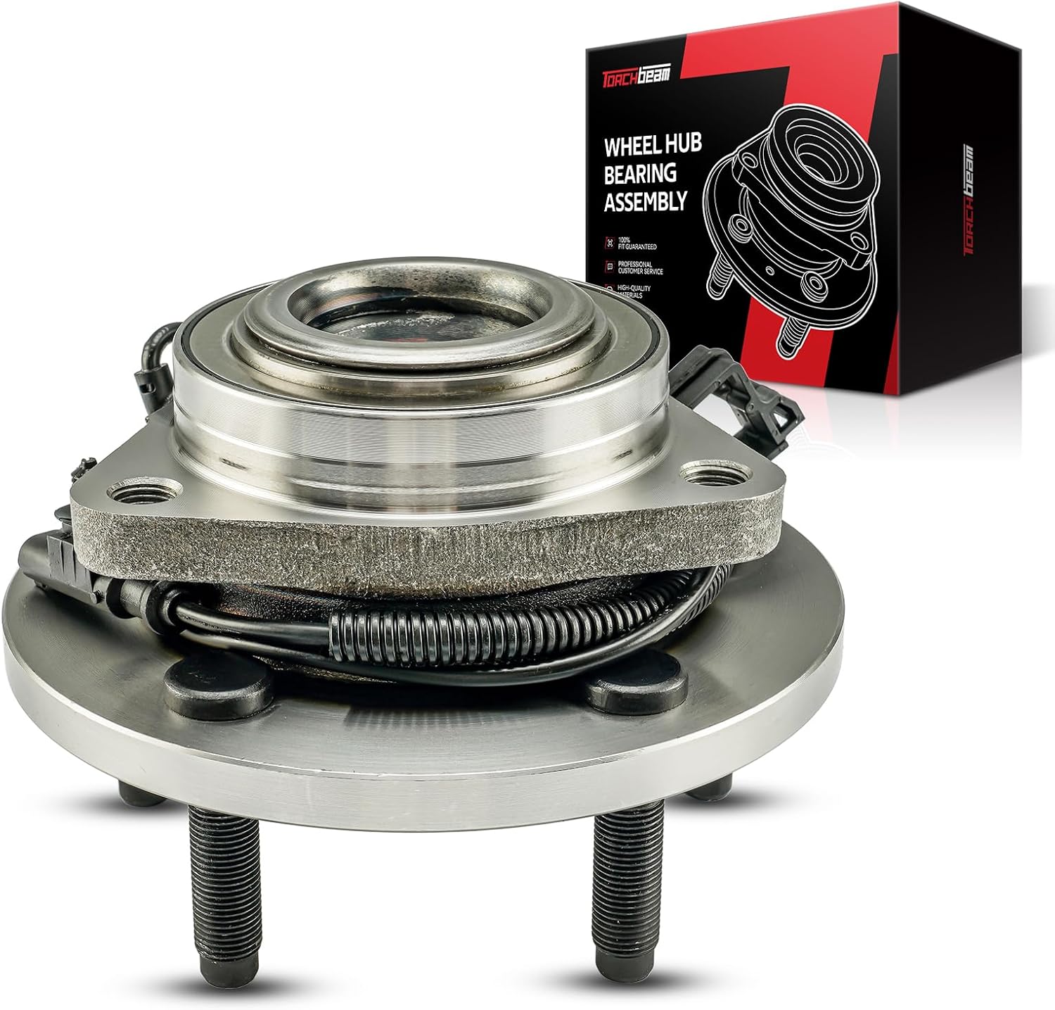 Torchbeam 513229 Front Wheel Bearing Hub Assembly Fit for Dodge Dakota 2005-2010, Mitsubishi Raider 2006-2008, Ram Dakota 2011 W/ABS 1 PCS 5 Lugs