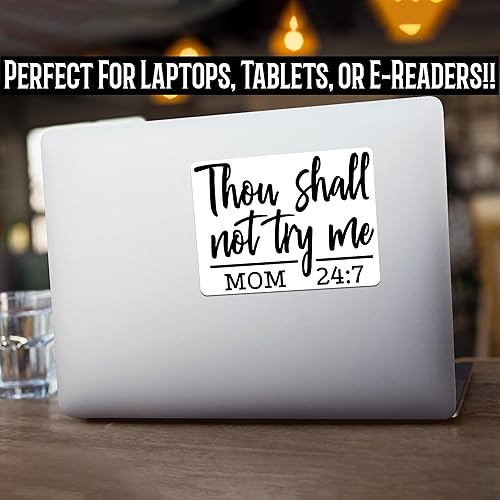 Miniatura 5 de Thou Shall Not Try Me - Calcomanía de vinilo para automóviles, camiones, ventanas, parachoques, paredes, laptops, 5.5 pulgadas en el punto más