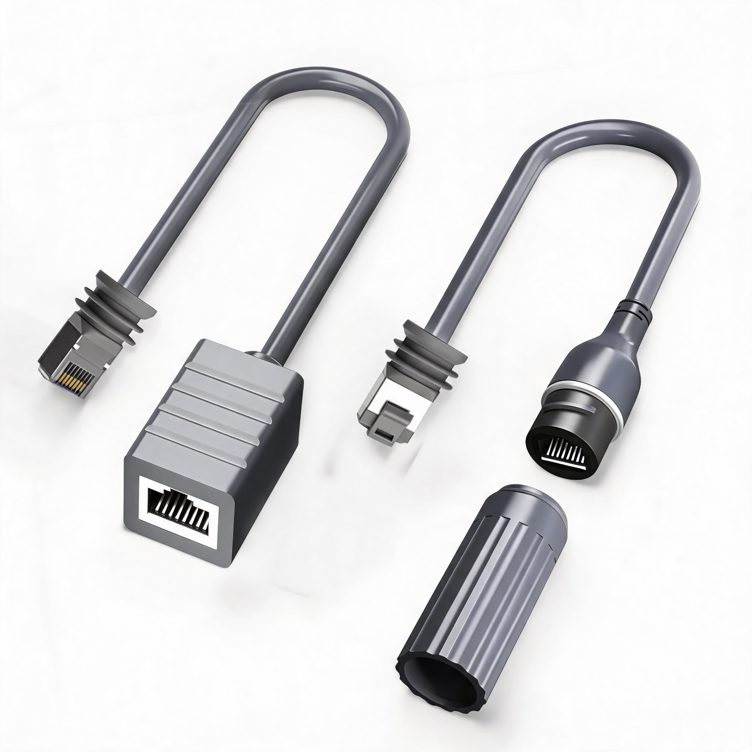 Zunate Câble SPX vers RJ45 Adaptateur pour Gen 3, IP67 Eau 1200 Mbps Vitesse SPX vers RJ45 Connecteur, Câble RJ45 Adaptateur Femelle pour Paraboles et Routeur Gen3