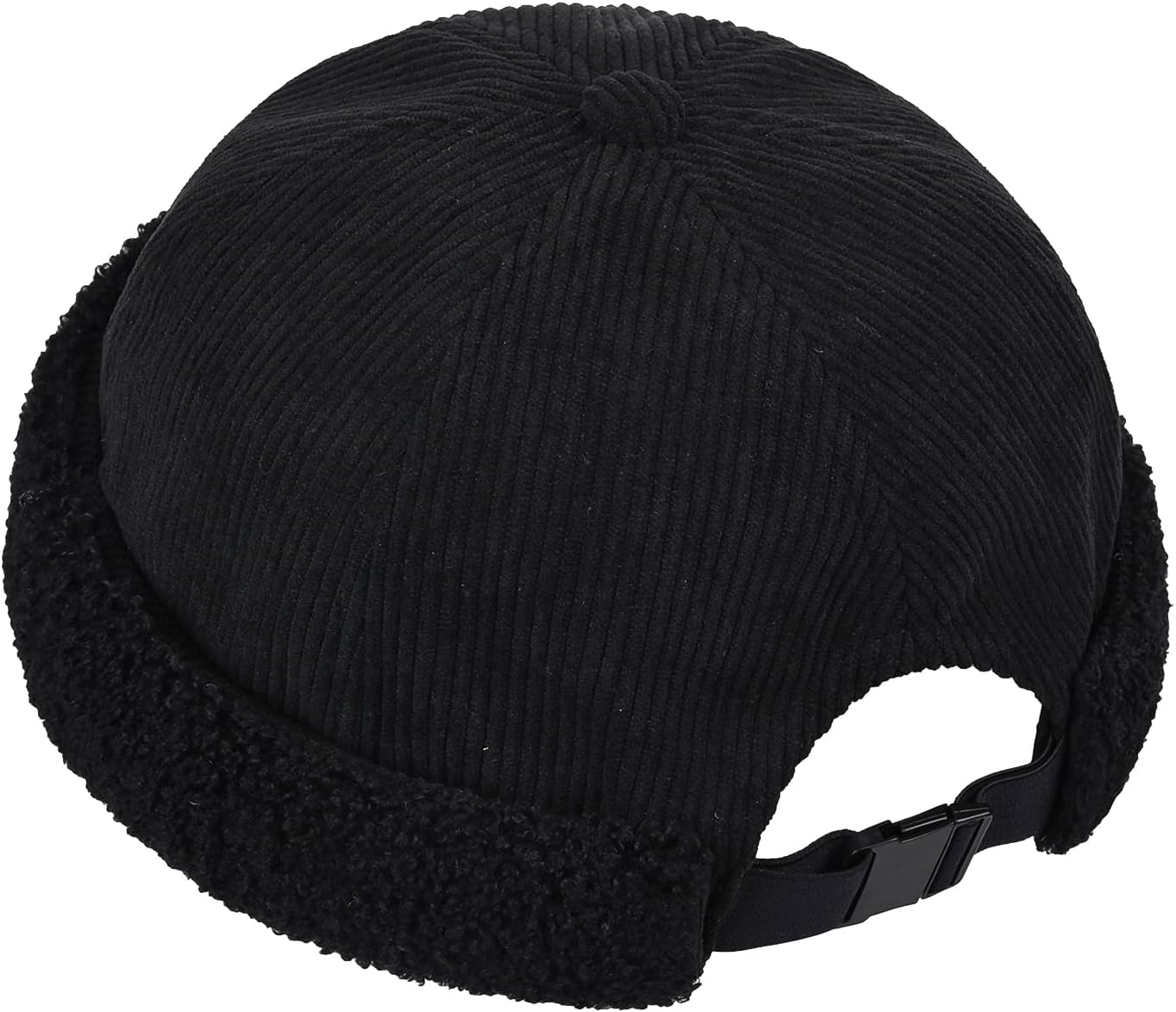 Clakllie Warm Corduroy Brimless Hats for Men Winter Docker Cap Adjustable Beanie Skull Cap Vintage Watch Sailor Cap - Image 2