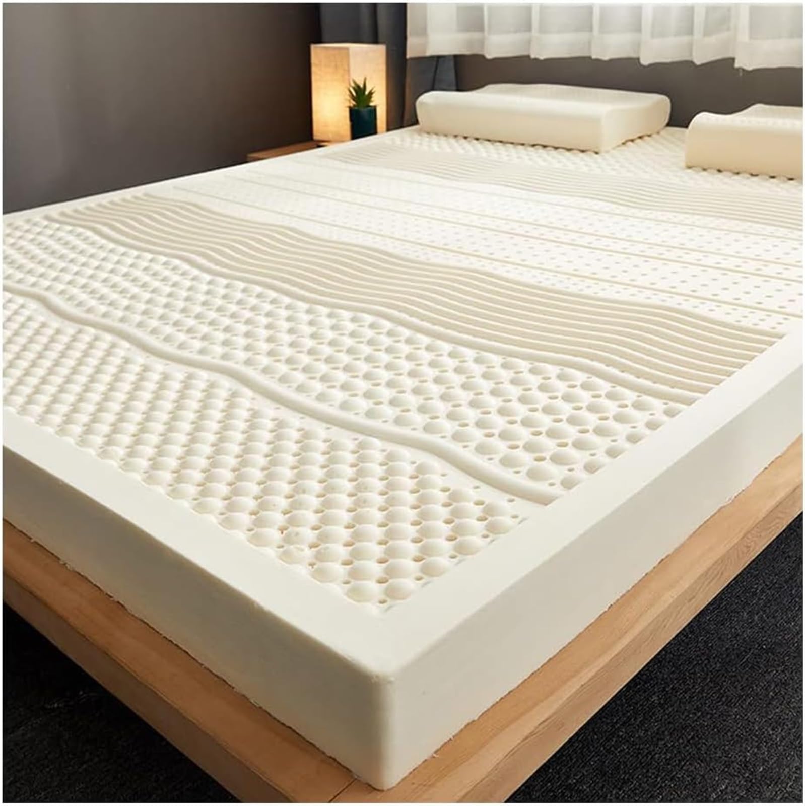 BMPAALN Natural Latex Topper Organic Latex Mattress Topper 7 Zone 3 4 Inch Soft 100 Natural Premium Latex