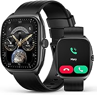 Vista 1 de SOUYIE Smart Watch with SOS, 1.85" AMOLED Display Fitness Tracker, Heart Rate Blood Oxygen Sleep Monitor for Men Women, IP68 Waterproof Sport Watch