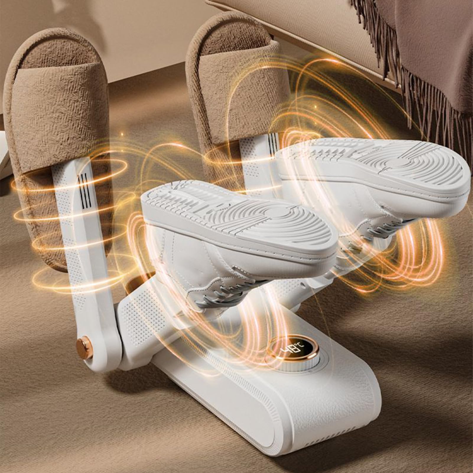 Asciugascarpe per Sneakers Griglia Riscaldante con Timer a 3 Livelli | Asciugatori per Stivali da Lavoro Pieghevoli Per Pioggia Inverno Palestra Outdoor Lavoro Campeggio Casa Spogliatoi Dormitori