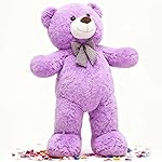 MorisMos Giant Teddy Bear 4 Feet, 47inch Stuffed Animal Big Teddy Bear Plush, Classic Girlfriend Boyfriend Gift on Birthday, Violet