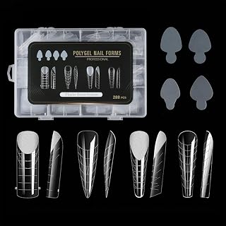 288 Pcs Nails Forms Shapes Full Coverage Extension Molds Forms Acrylic Extension Tips