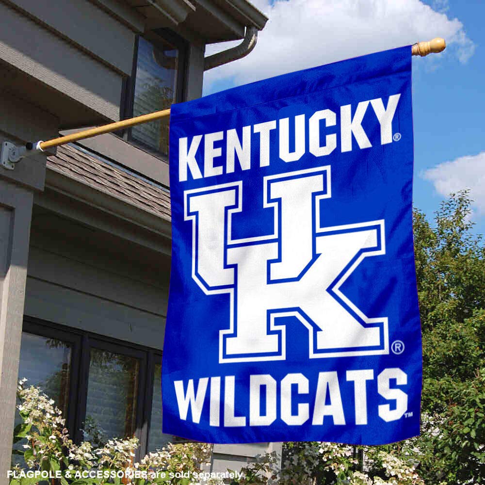 College Flags & Banners Co. Kentucky UK Wildcats New Logo Double Sided House Flag