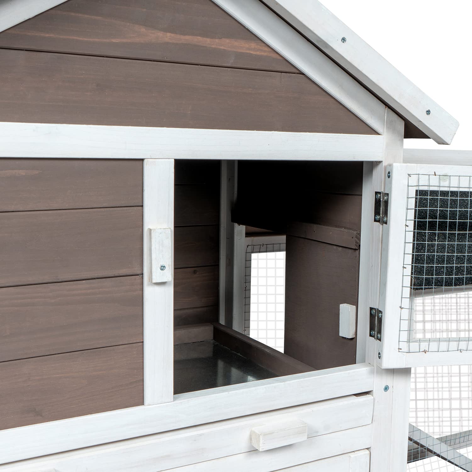 Kinpaw 53" Chicken Coop, Outdoor Rabbit Hutch, Outside Hen House