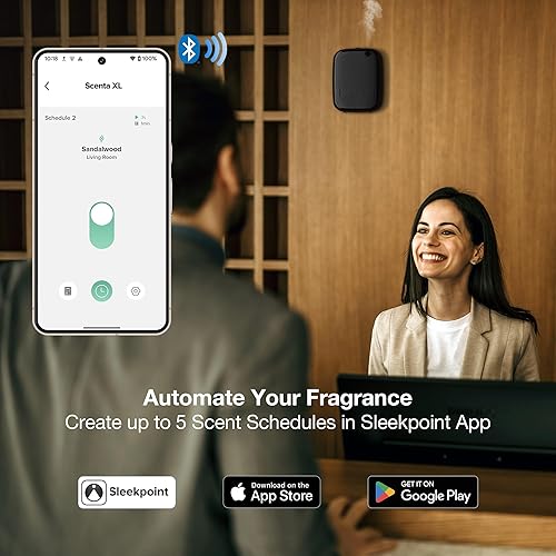 Miniatura 4 de Airversa Difusor de aceite esencial sin agua (capacidad de 13.5 fl oz), kit de iniciación de 6.8 fl oz de aceite aromático de fragancia, hasta 2000