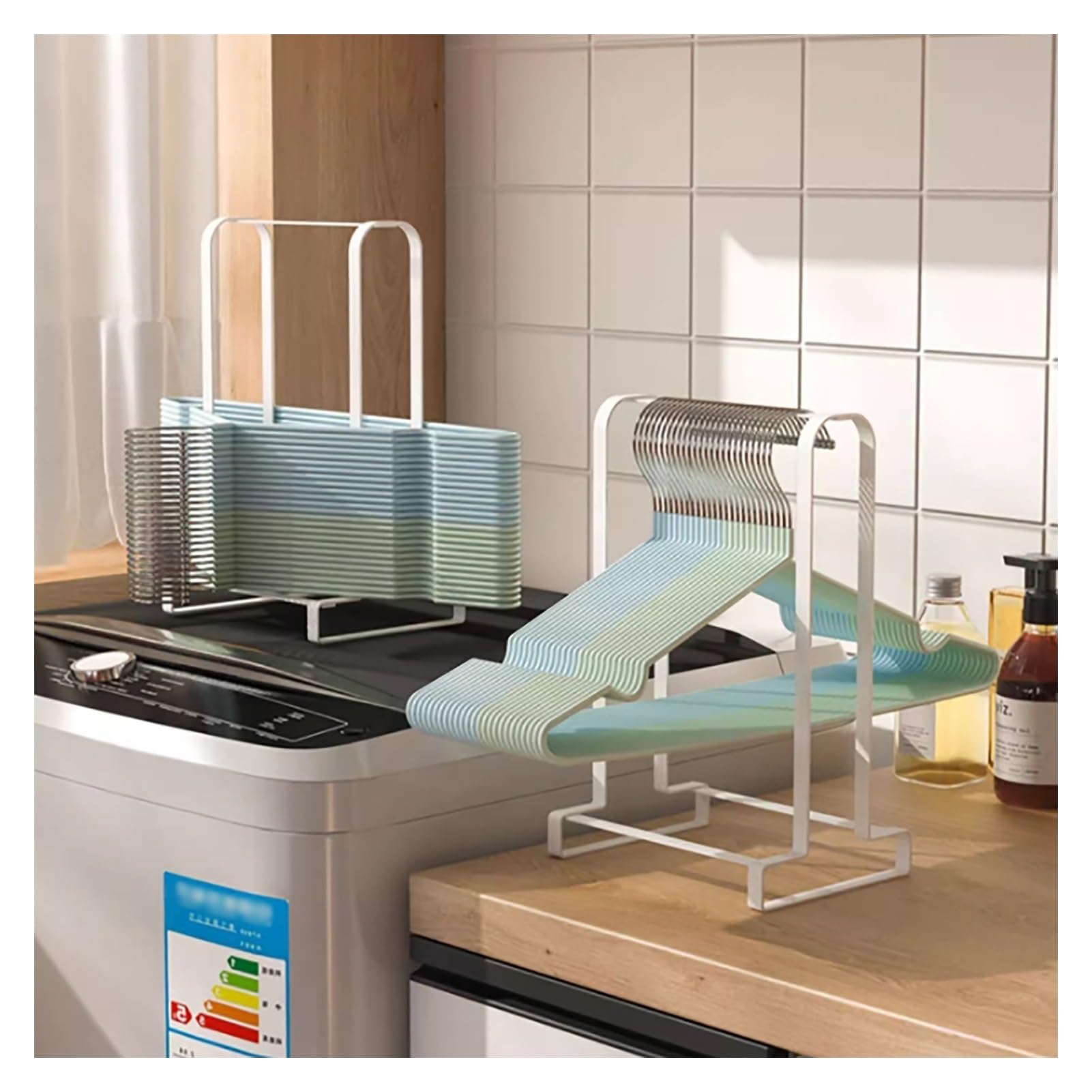 KLYDBMYT Carbon Steel Hanger Rack,Clothes Hanger Stacker Holder,Hanger Organizer Stacker,Clothes Hanger Organizer Rack,Portable Hanger Storage Rack for Bedroom Balcony