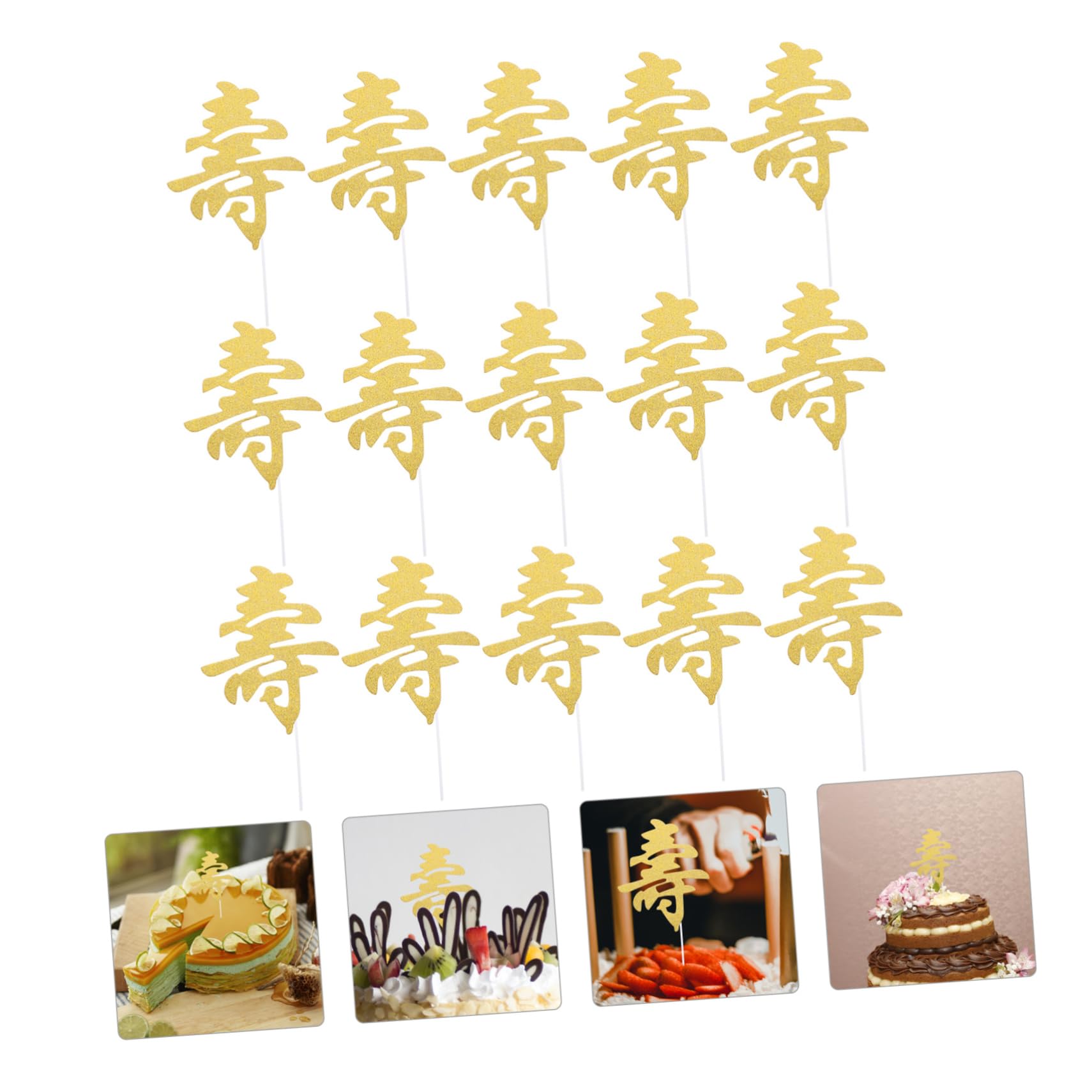 ifundom 200pezzi Topper per per Compleanni Decorazioni per e Matrimonio per Muffin e Cupcake Accessori per Tematiche