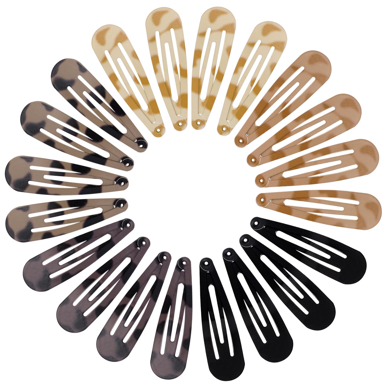 VOBOBE 20PCS Small Leopard Print Hair Barrettes for Women Girls