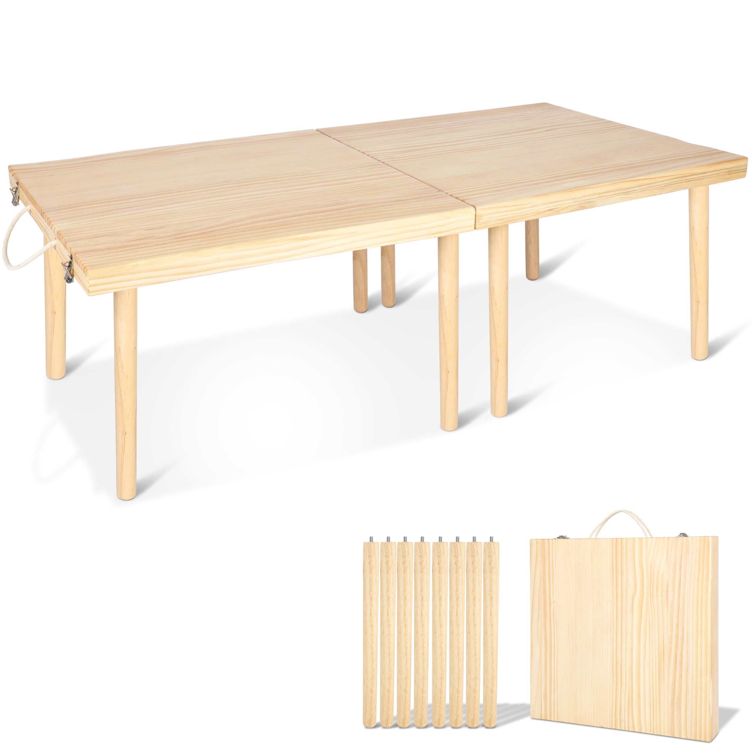 Amazon.com : Aiwosana Boho Wooden Low Picnic Table, 60