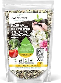 Professional Universal Garden Fertilizer 13-3-13 with Slow-Release Formula (1 Quart)