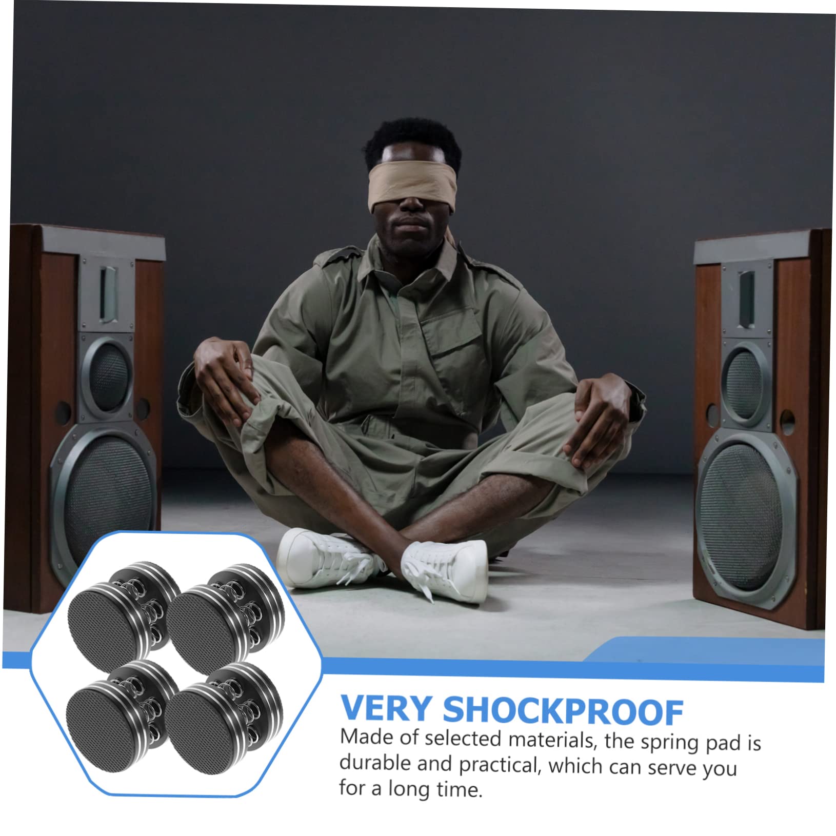 POPETPOP 4pezzi Piedini Isolanti Per Altoparlante in Lega Di Alluminio Cuscinetti Di Protezione Per Pavimento Per Altoparlante Smorzatori Di Vibrazioni Per Subwoofer e Giradischi