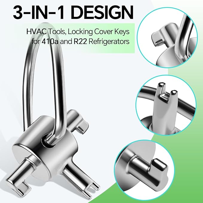 Llave para Tapas de Seguridad HVAC 2 Piezas miniatura 3