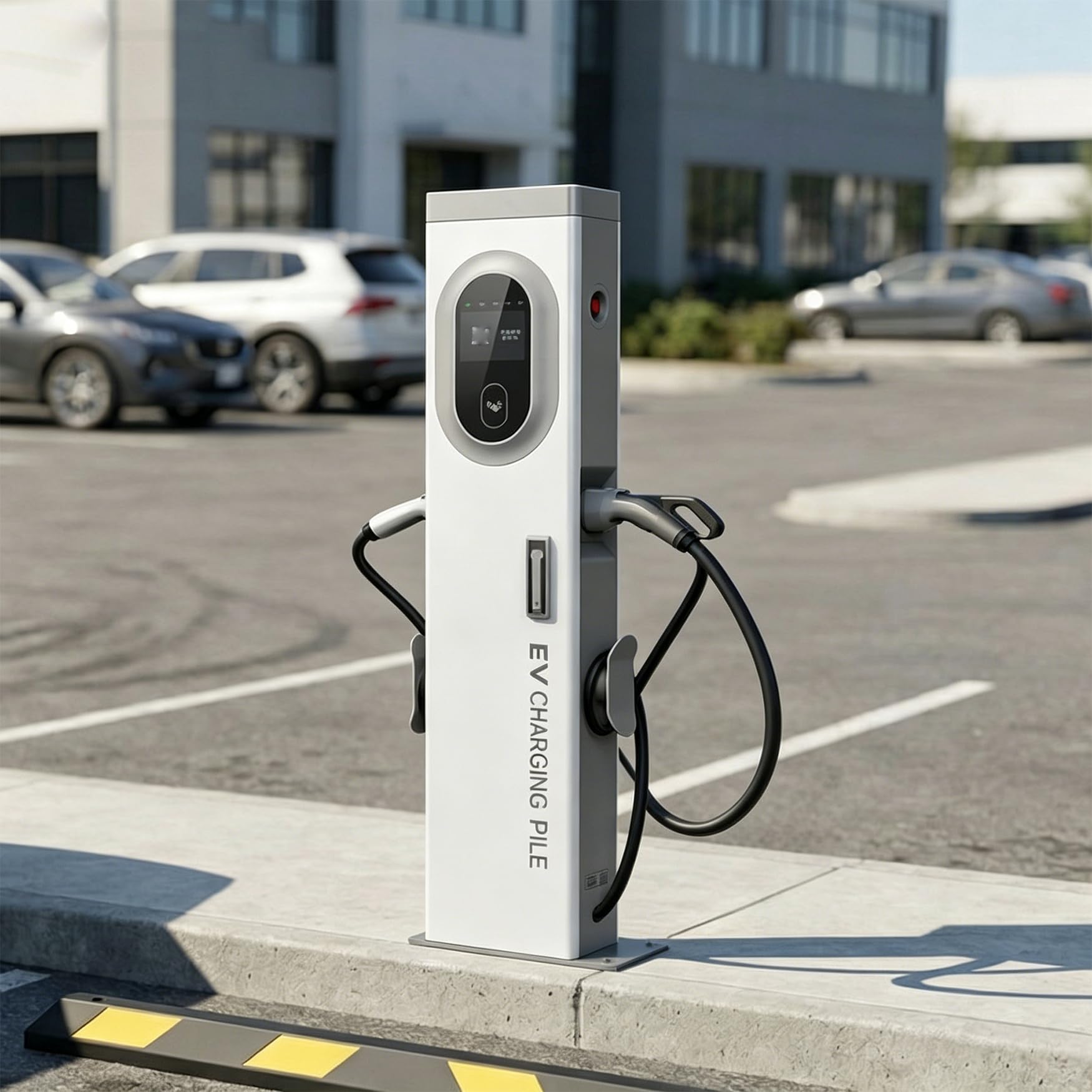 40/44KW Outdoor/Indoor EV Chargers DC Fast Charging Station with AB Gun Power Auto Distribution, Hardwired EV Car Charging Pile with Remote Monitoring for Taxi Truck Commercial Vehicle Fleet