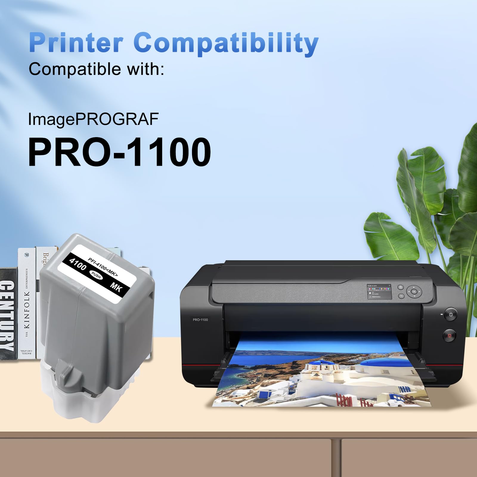 PFI-4100 PFI4100 Cartuccia d'inchiostro Nero Opaco per cartucce d'inchiostro Canon PFI-4100 MBK PFI-4100MBK Sostituzione per Canon imagePROGRAF PRO-1100
