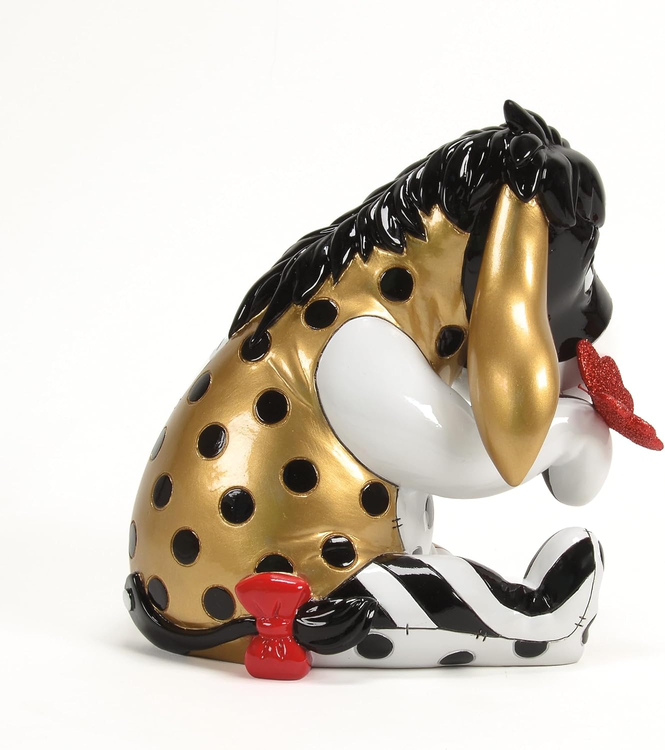 Enesco Disney Britto Winnie the Pooh Eeyore Butterfly Midas Figurine, 6.38 Inch, Multicolor