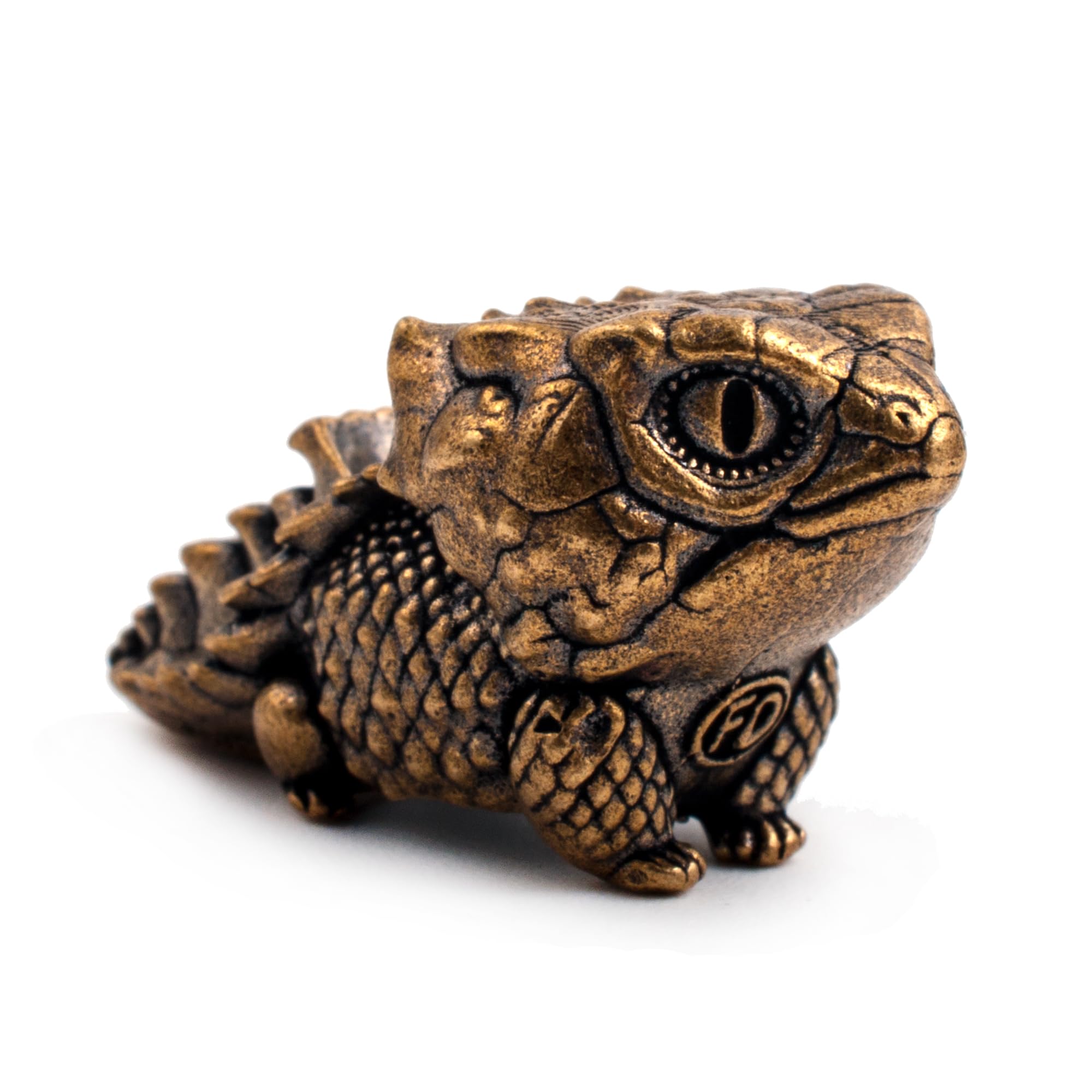Copper Iguana Paracord Bead, Handcrafted Animal Charm for Knife Lanyard, Keychains, Zipper Pulls, DIY Projects, 1.01x 0.51x0.53Inches, 0.24 Inch Hole