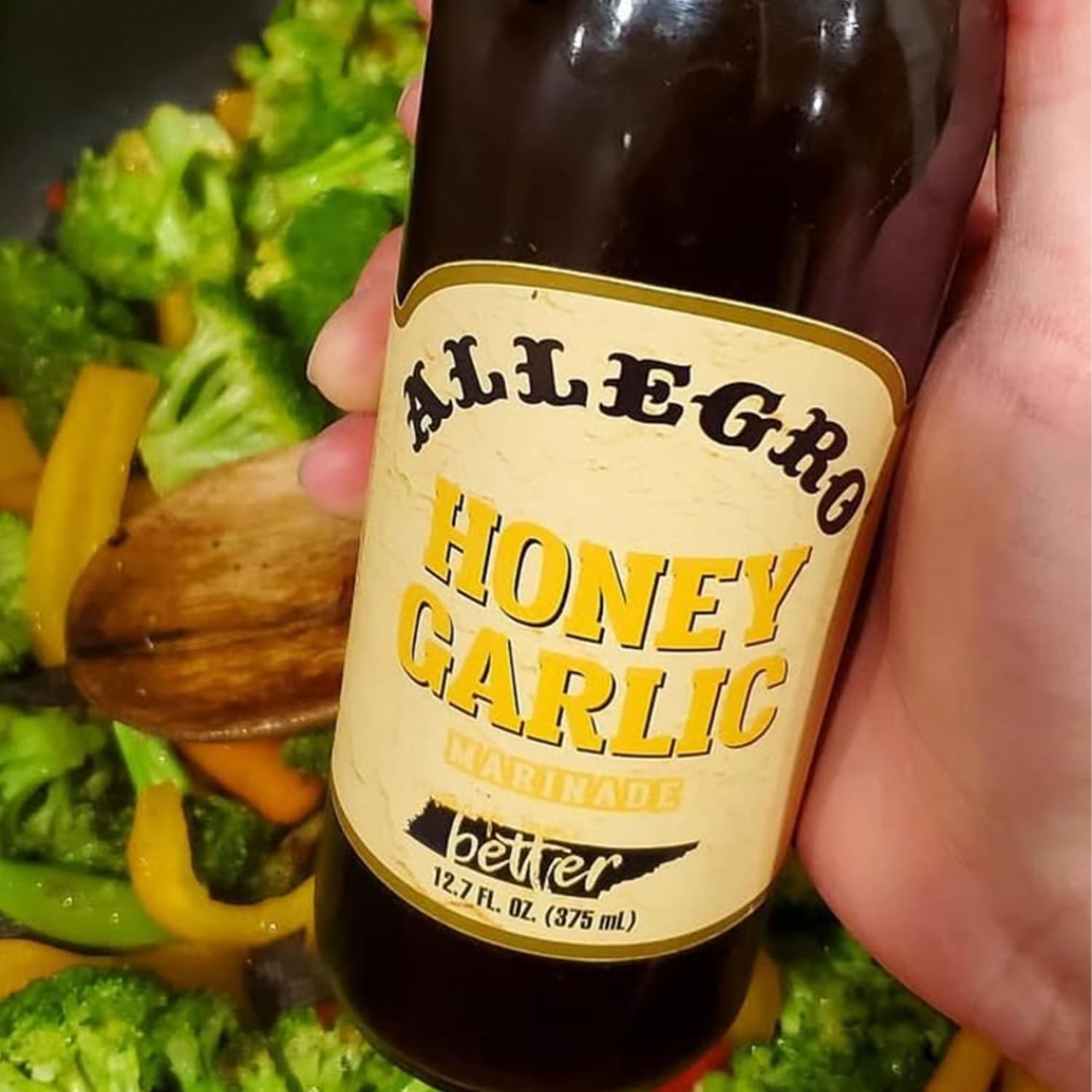 ALLEGRO - The Marinate Everything Marinades | Perfect Marinades for Meat & Veggies | Marinade for Grilling, Roasting & Cooking | Versatile, Flavorful & Easy to Use | 12.7 Oz (Pack of 4) - Honey Garlic