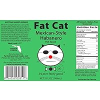Vista 2 de Heat Lovers - Paquete variado de salsa picante natural de Fat Cat Gourmet Habanero Scotch Bonnet Ghost Scorpion Carolina Reaper Set