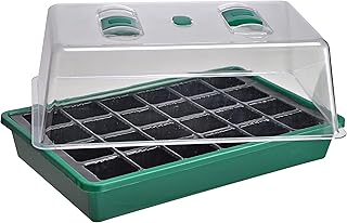 Novatool Mini Gewächshaus Balkon Zimmergewächshaus Anzucht I Anzuchtschale Anzuchtgewächshaus Anzuchthaus Kräuter I Zimmergewächshaus XXL Fensterbank Treibhaus Gewächshaus klein