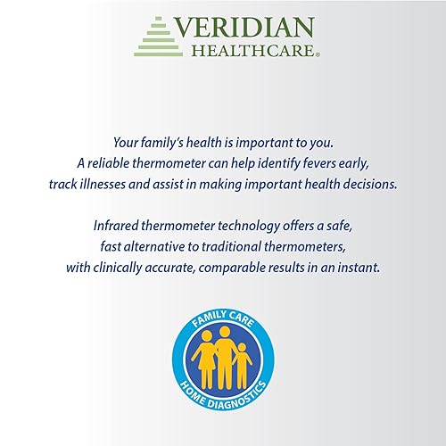 Miniatura 9 de Veridian - Termómetro de mano Fahrenheit  Celsius sin contacto con pantalla LCD 09-178