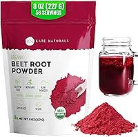 Kate Naturals Organic Beet Root Powder 8oz - Raw Superfood for Smoothies, Baking, Juice & Natural Red Food Coloring | Non-GMO