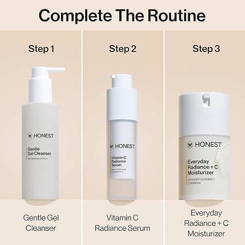 Miniatura 4 de Honest Beauty Get Glowing Bundle | Suero iluminador de vitamina C + hidratante diario | Mejora el tono de piel | Suave para pieles sensibles, sin