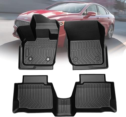 Miniatura 10 de UNSTECH Alfombrillas de goma para Ford Fiesta 2011-2013, juego completo de alfombrillas de goma TPE personalizadas para todo tipo de clima,