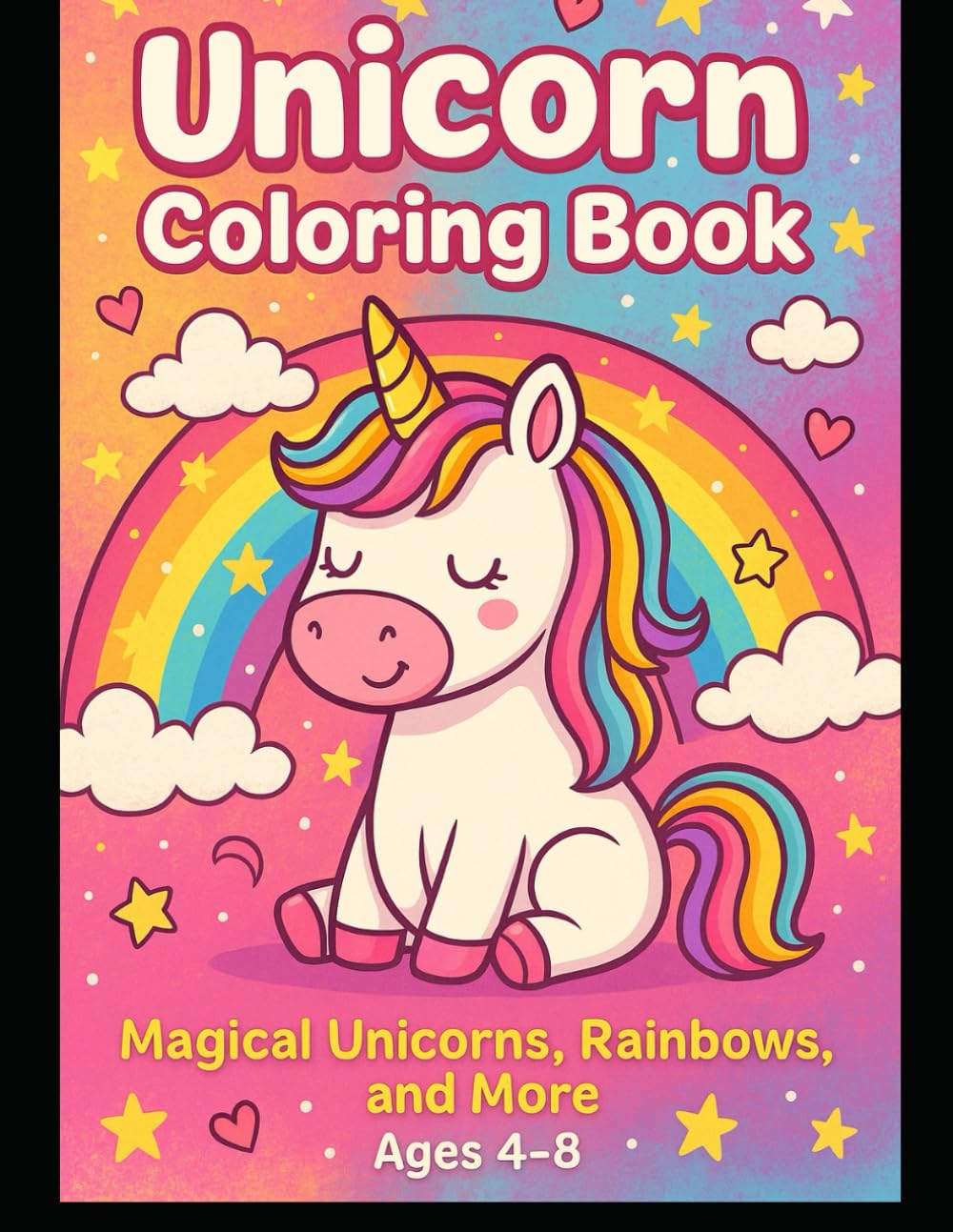 Unicorn Coloring Book for Kids: Magical Unicorns, Rainbows, and Cute Fantasy Designs for kids Ages 4–8