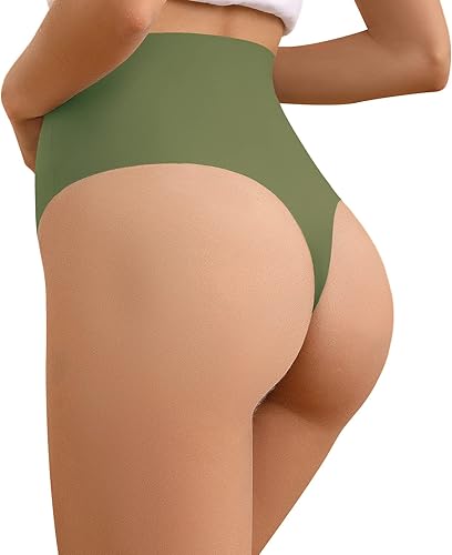Miniatura 5 de FallSweet Ropa interior de cintura ultra alta para mujer, paquete de bragas de tiro alto