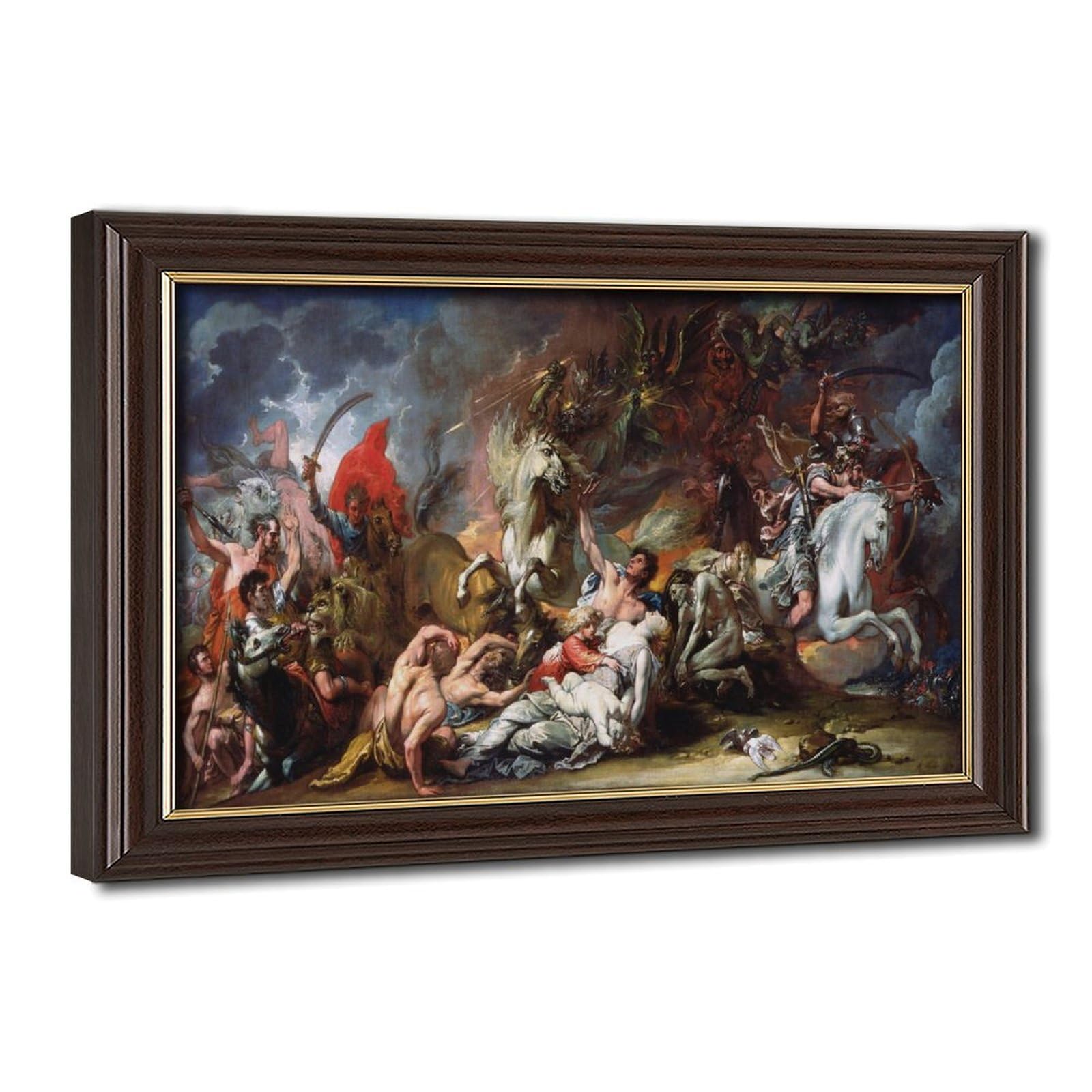 WCYB Śmierć na bladym koniu autorstwa Benjamina Westa 1796 plakaty wydruki na płótnie obrazy dekoracyjne sztuka ścienna wisząca rama 61 cm dł. x 91 cm szer