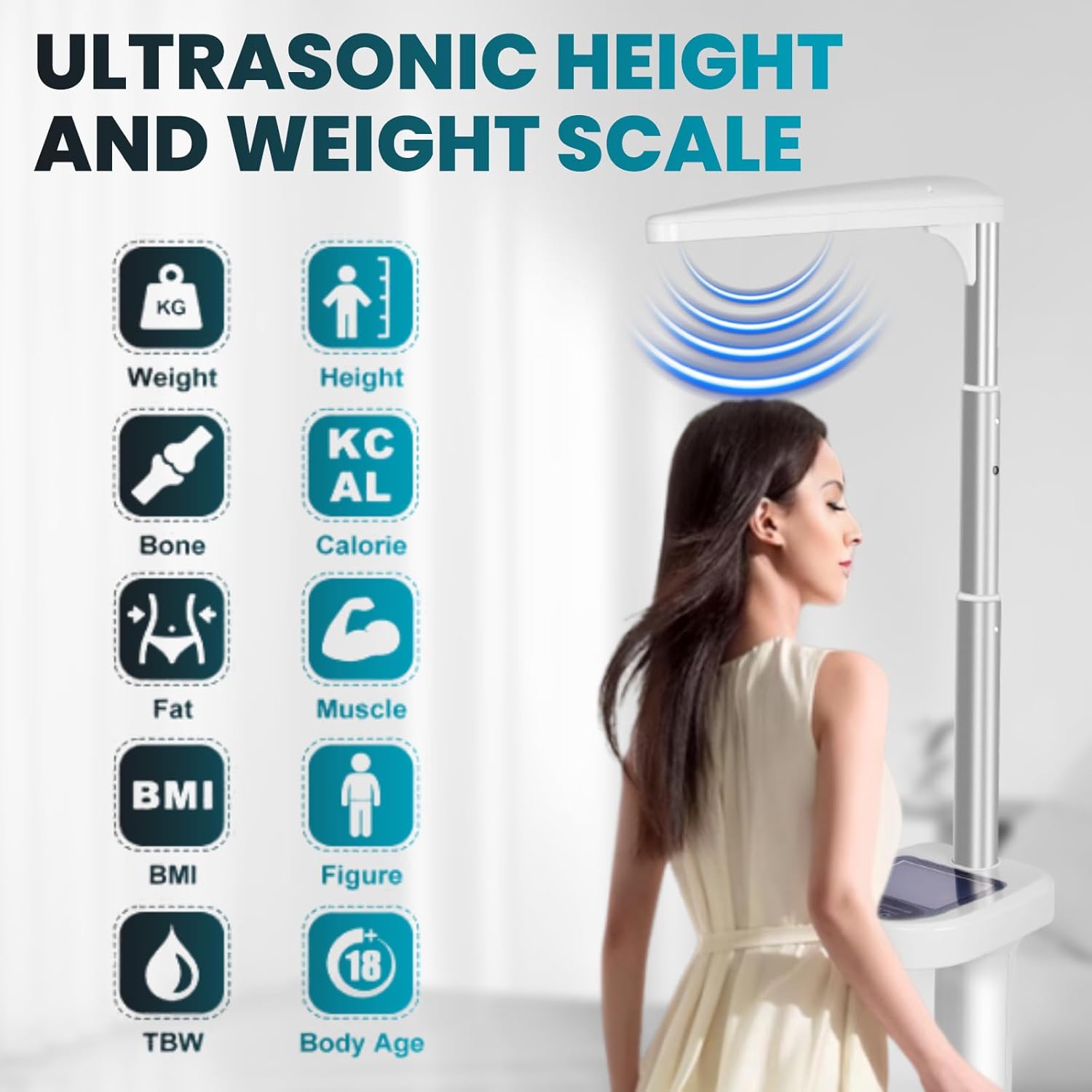 Digital Medical Scale for Body Weight - Multifunctional Smart Scale for Professional Doctor's Office image 2 of 8 B0DB23MQ3Z