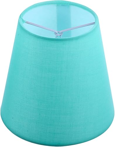 Uonlytech Pantallas pequeñas para lámpara pequeña, lámpara de repuesto con clip, cubierta de lámpara de araña de tela para lámpara de mesa, 5.5 x