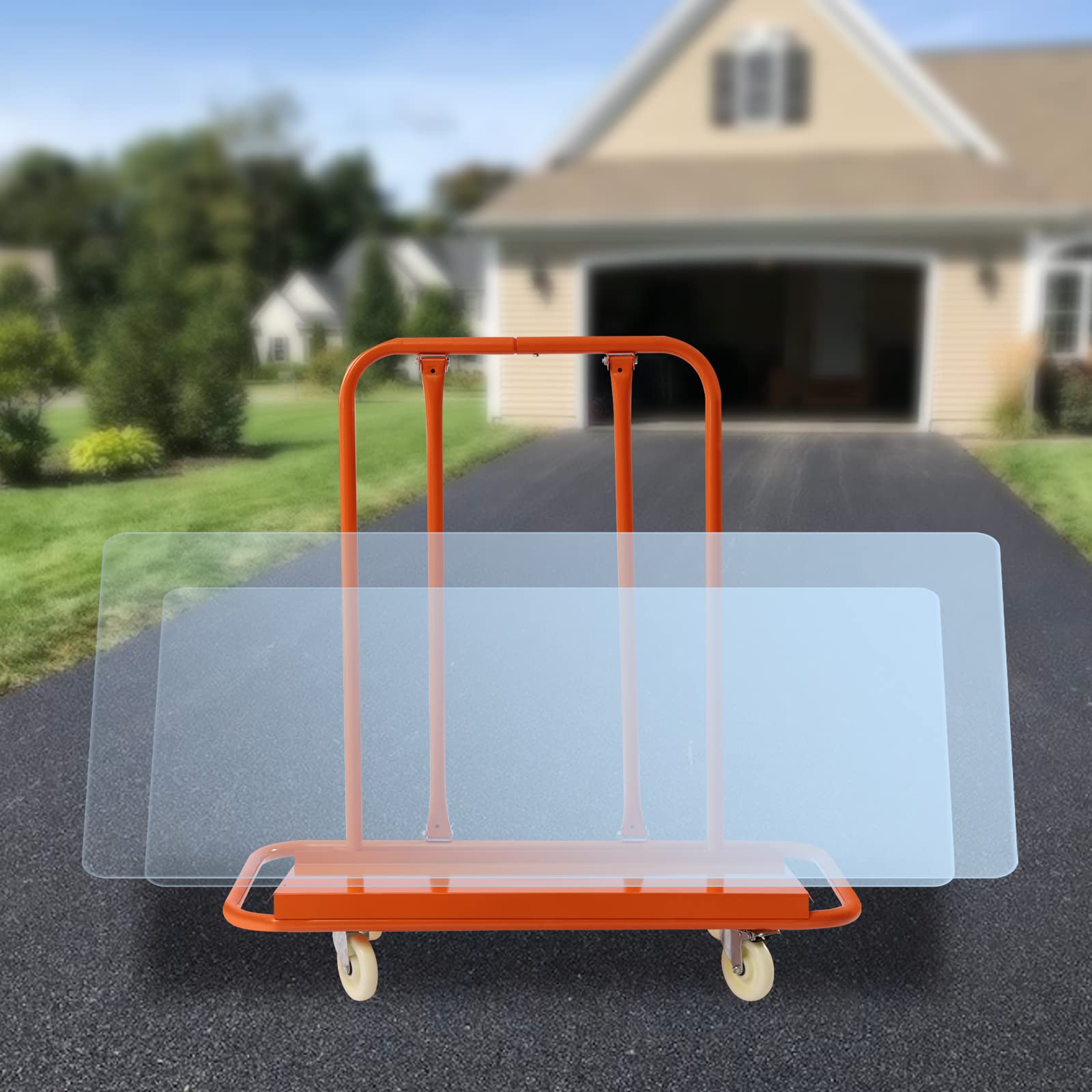 Carrello fino a 725 kg, carrello per il trasporto con 4 ruote universali per fabbriche, negozi espressi, ecc