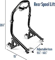 Vista 6 de Soportes de elevación para motocicleta con ruedas Dolly, horquilla delantera y accesorios de elevación de carrete trasero, compatibles con Suzuki
