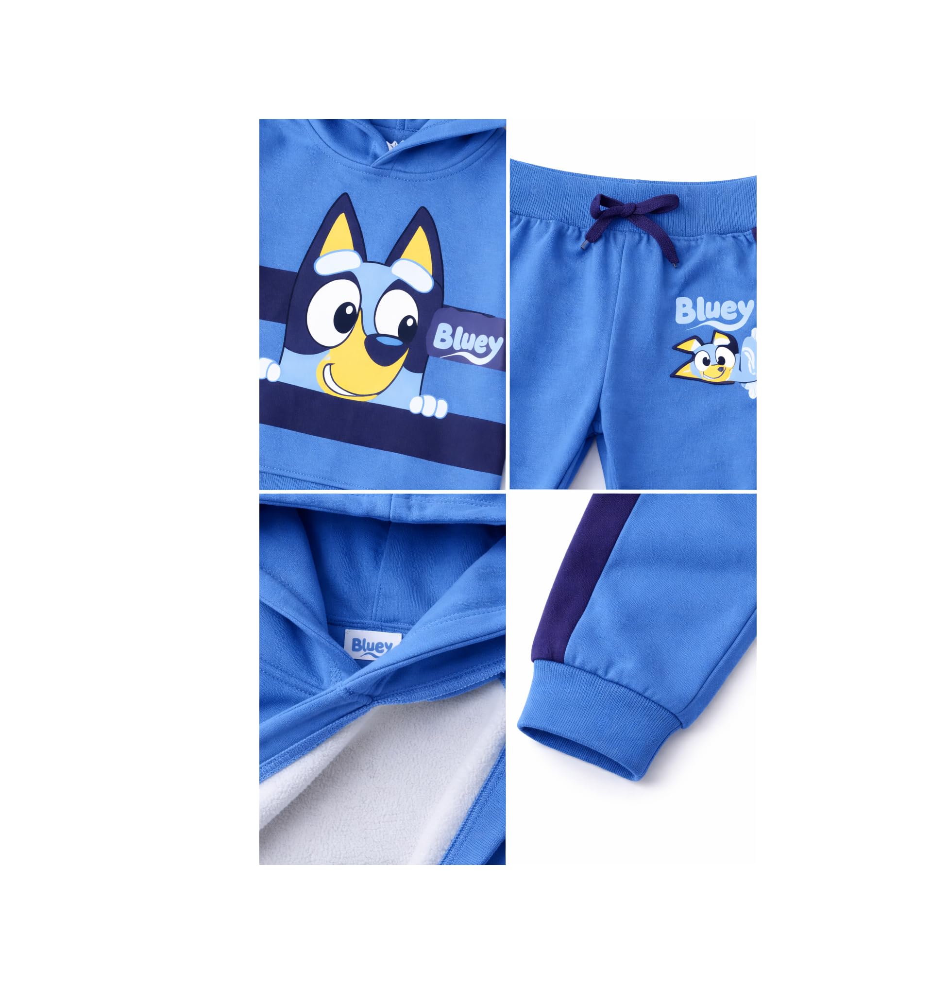 BlueY Tuta da jogging per bambini, con maglia e pantaloni, blu, 12 mesi – 6 anni